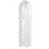 Прозрачная закрытая гелевая насадка - 13,5 см. - Toyfa Basic - в Димитровграде купить с доставкой