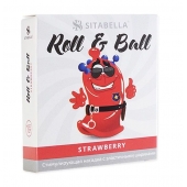 Стимулирующий презерватив-насадка Roll   Ball Strawberry - Sitabella - купить с доставкой в Димитровграде