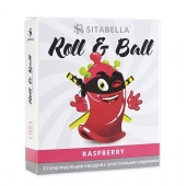 Стимулирующий презерватив-насадка Roll   Ball Raspberry - Sitabella - купить с доставкой в Димитровграде