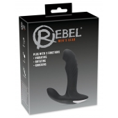 Черный вибромассажер простаты с функцией римминга Plug with Perineum Stimulator - 16,6 см. - Orion - в Димитровграде купить с доставкой