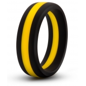 Черно-желтое силиконовое эрекционное кольцо Silicone Go Pro Cock Ring - Blush Novelties - в Димитровграде купить с доставкой