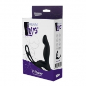 Черный вибромассажер простаты P-PLEASER W ERECTION ENHANCE - Dream Toys - в Димитровграде купить с доставкой