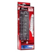 Прозразная закрытая насадка на пенис с поддержкой мошонки Clearly Ample Penis Enhancer - 22 см. - XR Brands - в Димитровграде купить с доставкой