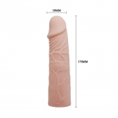 Закрытая телесная насадка-фаллос - 17 см. - Sex Expert - в Димитровграде купить с доставкой