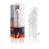 Закрытая прозрачная рельефная насадка Crystal sleeve - 13 см. - Erowoman-Eroman - в Димитровграде купить с доставкой