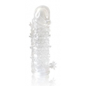 Закрытая прозрачная рельефная насадка Crystal sleeve - 13 см. - Erowoman-Eroman - в Димитровграде купить с доставкой