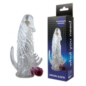 Закрытая прозрачная вибронасадка на пенис Crystal Sleeve Vibe - Erowoman-Eroman - в Димитровграде купить с доставкой