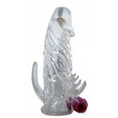 Закрытая прозрачная вибронасадка на пенис Crystal Sleeve Vibe - Erowoman-Eroman - в Димитровграде купить с доставкой