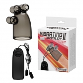 Дымчатая насадка-мастурбатор с вибрацией Vibrating Crystal Cap II - Baile - в Димитровграде купить с доставкой