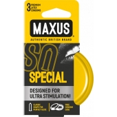 Презервативы с точками и рёбрами в железном кейсе MAXUS Special - 3 шт. - Maxus - купить с доставкой в Димитровграде