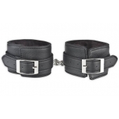 Черные фиксаторы для ног на цепи с мехом внутри - Lux Fetish - купить с доставкой в Димитровграде