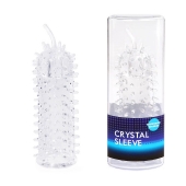 Закрытая рельефная насадка Crystal sleeve с усиками - 12 см. - Erowoman-Eroman - в Димитровграде купить с доставкой