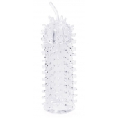 Закрытая рельефная насадка Crystal sleeve с усиками - 12 см. - Erowoman-Eroman - в Димитровграде купить с доставкой