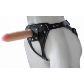 Черный пояс-трусики с насадкой  Soft-Принц  - 17 см. - LOVETOY (А-Полимер) - купить с доставкой в Димитровграде