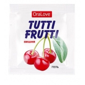 Пробник гель-смазки Tutti-frutti с вишнёвым вкусом - 4 гр. - Биоритм - купить с доставкой в Димитровграде