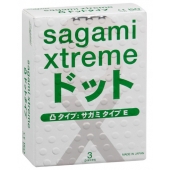Презервативы Sagami Xtreme SUPER DOTS с точками - 3 шт. - Sagami - купить с доставкой в Димитровграде