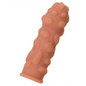 Телесная реалистичная насадка KOKOS Extreme Sleeve 11 с дополнительной стимуляцией - 12,7 см. - KOKOS - в Димитровграде купить с доставкой