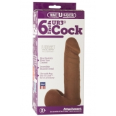 Насадка-мулат для трусиков Vac-U-Lock 6  ULTRASKYN Cock - 17,3 см. - Doc Johnson - купить с доставкой в Димитровграде