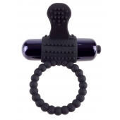 Черное эрекционное виброкольцо Vibrating Silicone Super Ring - Pipedream - в Димитровграде купить с доставкой