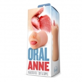 Телесный мастурбатор-ротик с язычком Oral Anne - Blush Novelties - в Димитровграде купить с доставкой