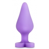 Фиолетовая анальная пробка Naughty Candy Heart Do Me Now - 8,9 см. - Blush Novelties - купить с доставкой в Димитровграде