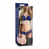 Телесный мастурбатор-вагина с вибропулей Ashley - Blush Novelties - в Димитровграде купить с доставкой