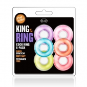 Набор из 6 эрекционных колец King of the Ring - Blush Novelties - в Димитровграде купить с доставкой