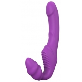 Фиолетовый безремневой вибрострапон DOUBLE DIPPER - Dream Toys - купить с доставкой в Димитровграде