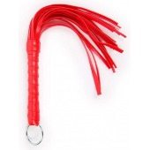 Красная плеть с рукоятью в оплетке - 28 см. - Notabu - купить с доставкой в Димитровграде