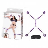 Фиолетовый набор фиксаций на кровати Classic Bedspreader - Lux Fetish - купить с доставкой в Димитровграде
