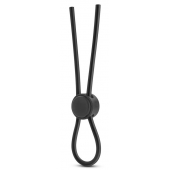 Черное силиконовое лассо на пенис SILICONE LOOP COCK RING - Blush Novelties - в Димитровграде купить с доставкой