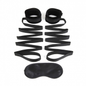 Чёрные манжеты для фиксации на кровати Bondage Bed Strap - Lux Fetish - купить с доставкой в Димитровграде