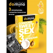 Презервативы для орального секса DOMINO Sweet Sex с ароматом тропических фруктов - 3 шт. - Domino - купить с доставкой в Димитровграде