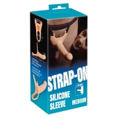 Силиконовый полый страпон на ремнях Silicone Strap-on - 16 см. - Orion - купить с доставкой в Димитровграде