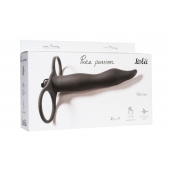 Черная вибронасадка для двойного проникновения Flirtini - 15,9 см. - Lola Games - купить с доставкой в Димитровграде