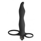 Черная вибронасадка для двойного проникновения Flirtini - 15,9 см. - Lola Games - купить с доставкой в Димитровграде