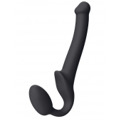 Черный безремневой страпон Silicone Bendable Strap-On S - Strap-on-me - купить с доставкой в Димитровграде