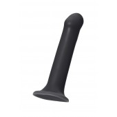 Черный фаллос на присоске Silicone Bendable Dildo L - 19 см. - Strap-on-me - купить с доставкой в Димитровграде