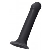 Черный фаллос на присоске Silicone Bendable Dildo L - 19 см. - Strap-on-me - купить с доставкой в Димитровграде
