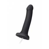 Черный фаллос с имитацией эякуляции Silicon Cum Dildo L - 19,6 см. - Strap-on-me - купить с доставкой в Димитровграде