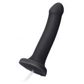 Черный фаллос с имитацией эякуляции Silicon Cum Dildo L - 19,6 см. - Strap-on-me - купить с доставкой в Димитровграде