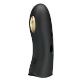 Черная вибронасадка на палец с электростимуляцией Marico - Baile - купить с доставкой в Димитровграде