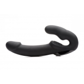 Черный безремневой страпон Urge Silicone Strap On с пультом ДУ - 24 см. - XR Brands - купить с доставкой в Димитровграде