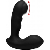 Черный стимулятор простаты Alpha-Pro 7X P-Milker Silicone Prostate Stimulator with Milking Bead - XR Brands - в Димитровграде купить с доставкой