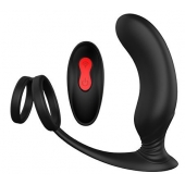 Черный массажер простаты REMOTE P-PLEASER - Dream Toys - в Димитровграде купить с доставкой