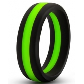 Черно-зеленое эрекционное кольцо Silicone Go Pro Cock Ring - Blush Novelties - в Димитровграде купить с доставкой