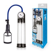 Прозрачная вакуумная помпа Sex Expert с манометром - Sex Expert - в Димитровграде купить с доставкой