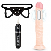 Регулируемые трусики с вибрирующей насадкой - 21 см. - Lux Fetish - купить с доставкой в Димитровграде