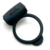 Темно-серое эрекционное кольцо Vibrating Love Ring с вибрацией - Fifty Shades of Grey - в Димитровграде купить с доставкой