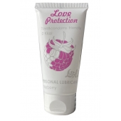 Лубрикант на водной основе с ароматом малины Love Protection Raspberry - 50 мл. - Lola Games - купить с доставкой в Димитровграде